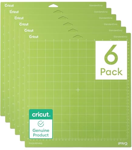 Cricut LightGrip Lot De 6 Tapis 30,5 X 30,5 Cm Pour Explore & Maker - Papier Standard & Cartonné Léger