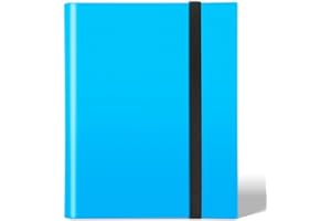 BINJCE Porte Carte à Collectionner, Classeur Cartes 24 Pages Capacité de 432 Cartes,Étanche Jeu de Farde Carte, Sangle Elastique Empêche la Carte de Tomber (Bleu)