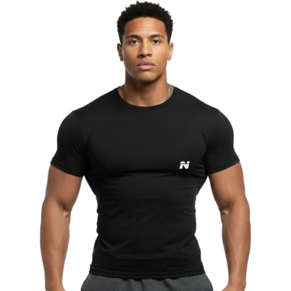 JUSTWIN Compression T-Shirt, Top Full Sleeve Plain Athletic Fit