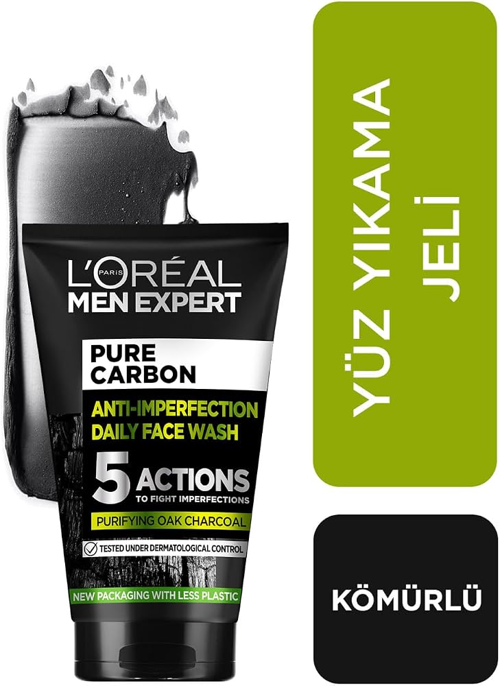 L'Oreal Paris Men Expert Pure Charcoal Cilt Problemlerine Karşı Savaşan Yüz Yıkama Jeli 100 ml