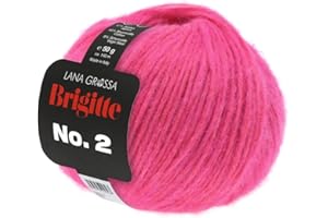 ‎LANA GROSSA LANA GROSSA Brigitte Nr.2 | Edle Netzgarnstruktur aus Alpaka und Baumwolle | Handstrickgarn aus 47% Alpaka, 45% Baumwolle & 8% Schurwolle | 50g Wolle zum Stricken & Häkeln | 140m Garn FB 19