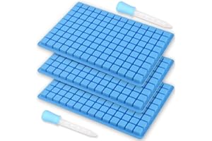 ionEgg Kwadratowa forma silikonowa z 126 wnękami, do robienia cukierków czekoladowych, mini tacka na kostki lodu, trufle praliny, 3 opakowania