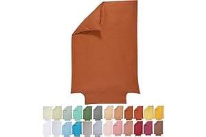 P'tit Basile - Funda nórdica para edredón - 100x140 cm - Rojo oxido - 100% algodón orgánico 57 Hilos/cm2 - Saco nórdico para Cuna Cama de bebé o niños pequeños