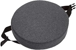 Xpnit Non-slip Chair Stool Pad Round Seat Cushions,Thick Dining Chair Seat Pads Cushions,Round Seat Pad Chair Stool Mat for Home Garden (30x30x5cm,Grey A)