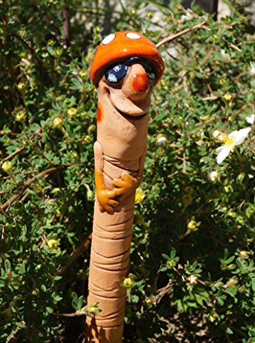 Keramik Gartenwurm Rocker zum Stecken Gartenkeramik Wurm Dekoration - 3