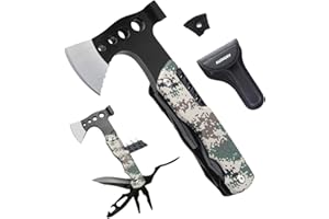 AKKEE Camping Accessories, Survival Gear and Equipment, Unique Hunting Fishing Gift Ideas for Him Boyfriend Husband Teenage Boys, Cool Gadgets, Multitool Axe