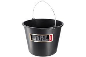 KADAX Wiadro budowlane z tworzywa sztucznego, 20L, pojemnik na zaprawę do ogrodu, wiadro z wygodnym uchwytem z metalu, wiadro cementowe z wzmocnionym dnem (1)