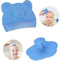 Set 3 Pezzi Spazzole E Pettini Per Neonati - Morbido Silicone Per Massaggio E Cura Capelli - Foto 12