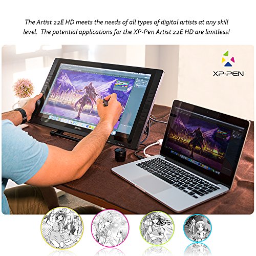 XP-PEN Artist22E 22inch FHD IPS Graphic Pen Display Interactive Drawing Monitor with Shortcut keys and Adjustable Stand Support Windows Mac