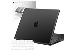 NPUOLS Etui do MacBook Pro 14 2024-2021 M4 M3 M2 M1 Pro Max A3401 A3185 A3112 A2992 A2918 A2779 A2442, [odporna na pęknięcia krawędź TPU] ochrona przed odciskami palców, matowe etui ochronne i osłona
