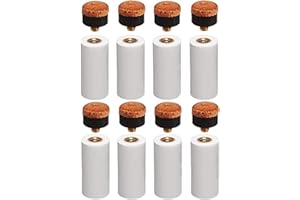 Embout Queue de Billard,Pointes de Rechange avec Billard,Rigide De Billard Cue Conseils,Rigide de Billard Embout Canne Billard,Rechange avec Billard Bâton Embouts,pour Queues de Billard,8 Pièces