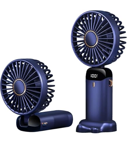 Ventilateur Portable Puissant Compact à 100 Vitesses Avec Affichage LED Gris Kompakter Leistungsstarker Tragbarer Ventilator Mit 100 Geschwindigkeitsstufen Und Led Anzeige Grau 4