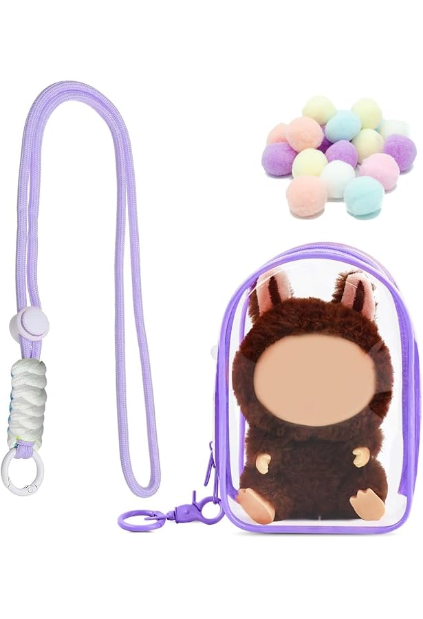 Transparenter Labubu Rucksack Mit Schultergurt – Schutz Für Deine Sammelpuppe