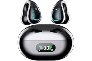 CoolJumper Auriculares Inalámbricos Bluetooth 5.4, Audifonos Deportivos Abiertos con Clip y Cancelación de Ruido ANC, 40H de Reproducción, Open-Ear Auriculare Conducción Ósea, Hi-Fi, IPX7