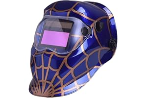 Nuzamas Solar Powered Auto Darkening Welding Helmet Mask Weld Face Protection for Arc Tig Mig Grinding Plasma Cutting with Adjustable Shade Range DIN4/9-13 UV/IV protection DIN16