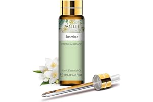 PHATOIL Huiles Essentielles Jasmin Pure 10 ml, Huile Essentielle pour Diffuseur Aromathérapie, Huiles de Jasmin Naturelle pour Humidificateur