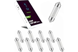 ‎LIGHTWORLD24 WELT DER LICHTER LIGHTWORLD24 10 x Soffitte 12V 5W C5W SV8,5 39mm Kennzeichenbeleuchtung Glühlampe PKW Innenraum Kofferraum Handschuhfach