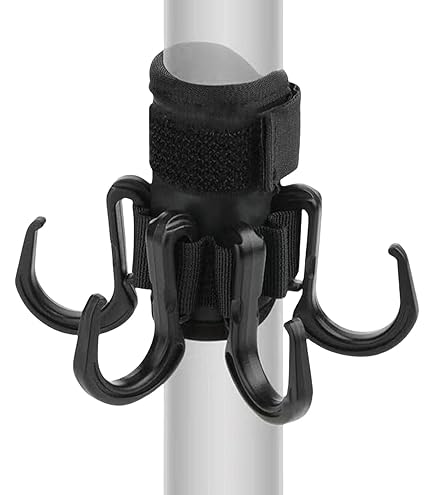 Ymiko Beach Umbrella Hanging Hook 6 Hooks Patio Umbrella Hanger For Towel Camera Sunglasses Hat Clothes Bag Beach Camping