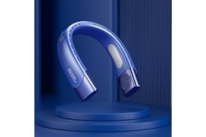 KEAGAN Nackenventilator, [2024 Aktualisiert] Halsventilatoren Hängend, 4000 mAh Batteriebetriebener Hals Ventilator, Nacken Ventilatoren, Tragbarer Persönlicher Ventilator mit 5 Geschwindigkeiten