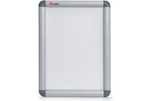 Nobo Quadro per Poster da Montare a Parete con Cornice a Scatto, Finiture in Alluminio, Copertura Protettiva Antiriflesso, Fissaggi Inclusi, Formato A2, 476 mm x 104 mm x 650 mm - Argento