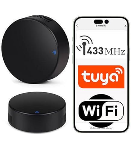 Broadlink RM5plus Universele Infrarood Afstandsbediening, Spraakbediening met Alexa & Google Assistant, Wi-Fi Smart Home Afstandsbediening voor TV, AC, Ventilatoren, Alles-in-één Hub met Scènes