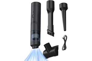 Lruvaqi Slim V8 Mates Cordless Car Vacuum | 200W 19000Pa High Power Powerful Vacuum Cleaners Cordless | USB Rechargeable Vacuum Cleaners for Pet Hair In Car & Home