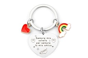 KABULAE Portachiavi Amicizia,Regalo Amica,Idee Regalo Amica Compleanno,Idee Regalo per Un Amica,Regalo Originali per Amica,Portachiavi Amica Speciale,Regalo Compleanno,Regalo di Capodanno per Un Amico