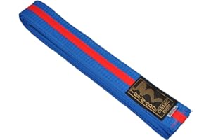 ‎TEKKA BUDO TEKKA BUDO Kampfsport Gürtel mit Mittelstreifen 2-farbig - Budogürtel, Karate, Judo, Taekwondo, Ju-Jutsu - Länge 240 bis 330 cm