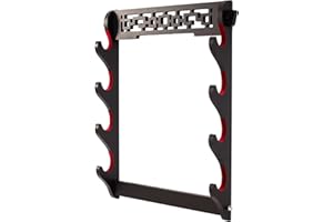 FOXSMZZ Support Mural Pour éPéE De Samouraï, PréSentoir Katana Wakizashi Tanto, Support Mural Pour éPéE (4 niveaux)