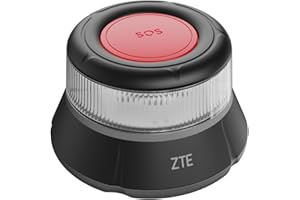 ZTE E1 Baliza V16 Homologada y Conectada a DGT, Luz de Emergencia 360°, Resistente al Agua IP54, Geolocalización 3.0, Batería 9V, Fijación Magnetica