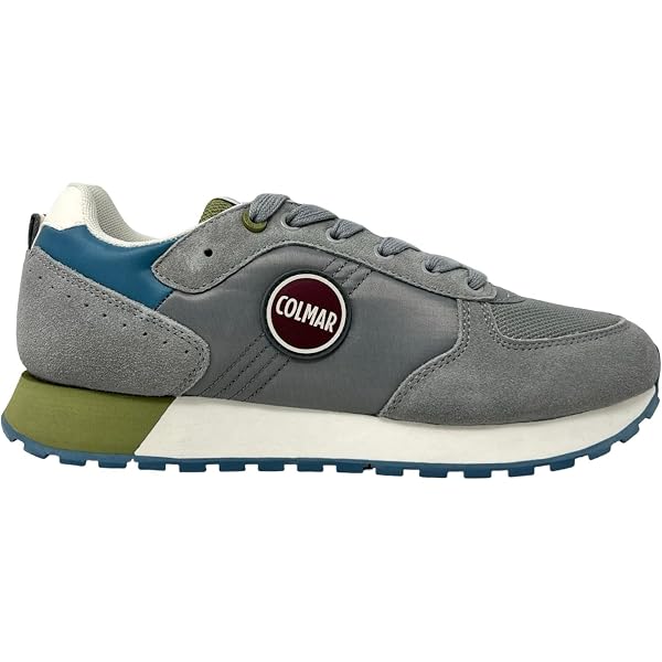 Colmar Travis Authentic Sneaker Uomo - Suede/Tessuto Bottle Green/Black/Gray - U25CO11 - 2