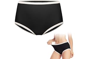 Carer Culottes d'Incontinence pour Femmes, Culottes en Coton avec Tampon Absorbant Lavables Adultes Professionelles Conçues pour les Femmes Souffrant d'Incontinence Légère Noir Taille L