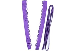 Hoseirty 3Pcs DIY Women's Black Wedding Dress Loops Adjustable Fit Satin Corset Back Kit Set Lace up for Formal Prom Dress 16inch