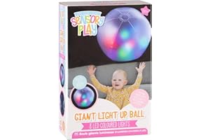 FAMILY GAMES Sensory Play Giant Light Up Sensory Ball See Through Ball With LED Lights