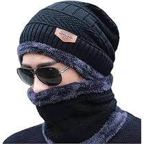 Buy Brand Conquer Wool Beanie Cap & Muffler Set for Men & Women