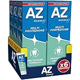 AZ Ricerca Dentifricio Multi Protezione, Ideale per la Famiglia, Pulizia Denti Profonda, Gusto Menta, Maxi Formato da 6 Confe