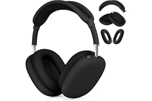 VISOOM Case für Airpods Max Kopfhörer, weiche Silikon Schutzhülle für Apple Airpod Max Zubehör Cases(Schwarz)