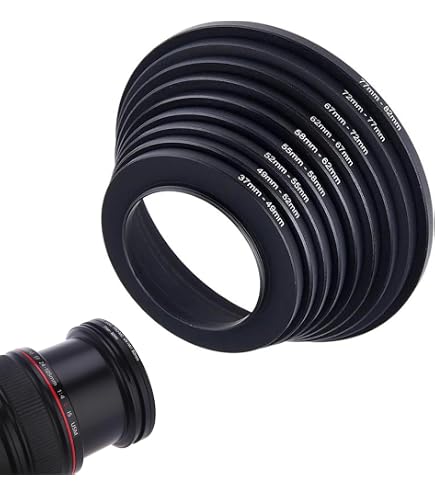 Vhbw Adattatore Per Filtro Step Up In Metallo 43.5mm-46mm Nero Per Fotocamera Obiettivo Filtro Paraluci 4251258868607