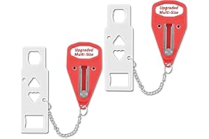 2-pack bärbart dörrlås, hemsäkerhet dörrlås, resa låsning, lås för ytterligare säkerhet och integritet, perfekt för resor, ho