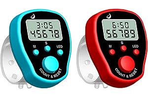 EYCCIER 2pcs compteur de doigt LED COMPRESSION DU doigt LED COMTER 5 COMPRENDRE DIGILE ELECTRONIE LED TALLY COMTER MANUAL CLICTER COUNT COMPTENDRE
