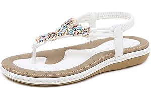 ZOEASHLEY Sandalen Damen Sommer Flache Zehentrenner Sandaletten Bohemian Flip Flops