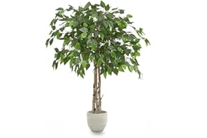 Maia Shop | Ficus Artificiel | Plantes Artificielles Interieur | Plante Artificielle | Mesures: 105 x 70 cm | Fausse Plante | Arbre Artificiel | Décoration