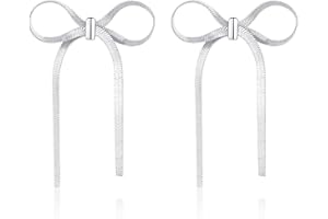 Rajputana Sterlingsilber Schleifen Ohrringe Bow Earrings Gold Silber Bogen Ohrstecker Ohrringe für Damen Hypoallergen Schleifen Schmuck Frauen