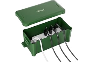 Diivoo Waterproof Electrical Boxes Outdoor, Weather Proof Plug Box, Outside Cable Connection Socket Enclosure for Power Strip, Timers, Extension Leads, Holiday Garden String Lights, Tools (Green)
