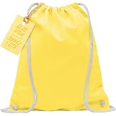 ELES VIDA Cotton Sports Bag, Oeko-Tex Certified, Drawstring Bag, Gym Bag
