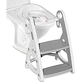 JUNIOR JOE 2 in 1 Potty Training Toilet for Boys & Girls, Used as Toddler Potty Seat & Kids Step Stool (GREY, 1)