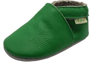 SAYOYO Weichersohlen Babyhausschuhe Lauflernschuhe das Kind Jungen & Mädchen Krabbelschuhe, 17/18 (0-6) S Monate, Grau