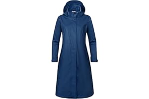 RHYTHM OF THE RAIN Regenmantel Damen lang Regenparka Damen wasserdicht atmungsaktiv gefütterte Regenjacke Trenchcoat Übergangsmantel Parka Outdoor