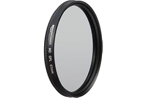 Amazon Basics 67 mm Filtro de Protección Polarizador Circular para Colores más Profundos, Reducción de Reflejos y Deslumbramientos, Multicapa, Protege contra el Polvo, la Suciedad y los Arañazos