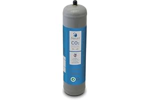 SWAN Bouteille Co2 pour gazeur 600 gr jetable raccord M11x1 pour distributeurs - gazeurs eau pétillante, récipient en acier